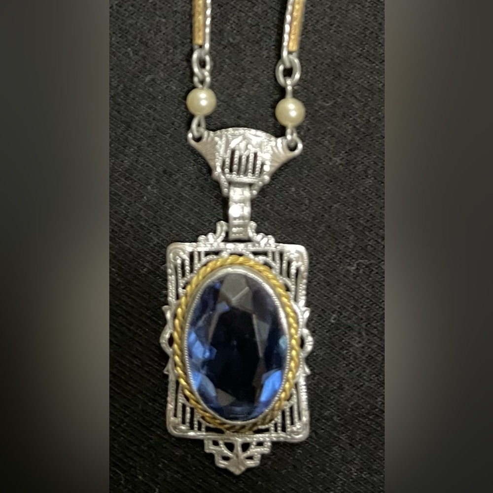 Antique Silver & Gold Necklace